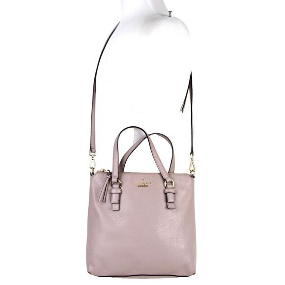 KATE SPADE NY PINKY GRAY GENUINE LEATHER SHOULDER BAG CROSSBODY HANDBAG PURSE - Picture 2 of 16